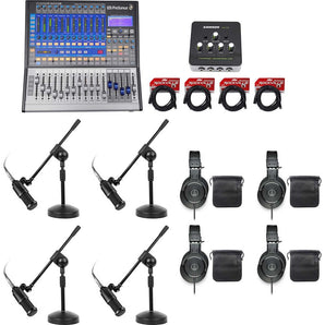 Presonus StudioLive Bundle with Audio Technica Podcast Recording Bundle w/Mics & Headphones