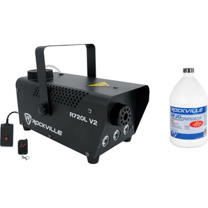Rockville R720L Fog/Smoke Machine+Remote+Multi Color LED Built In!+Gallon Fluid