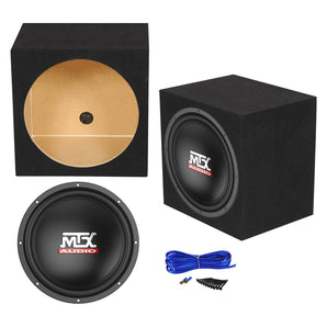 MTX Terminator TN12-04 12” 400 Watt Car Audio Subwoofer+Sealed Sub Box Enclosure