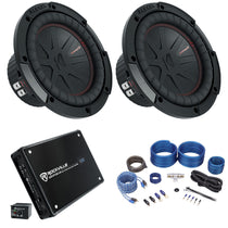 (2) 48CWR84 8" 600 Watt Car Audio Subwoofers+Mono Amplifier+Amp Kit