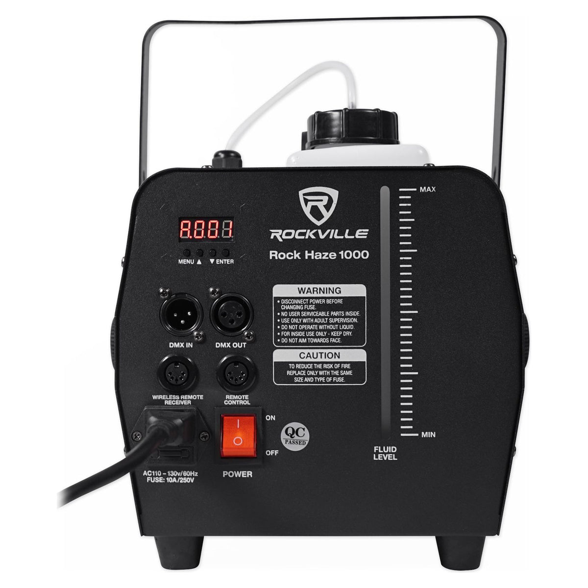 (4) Wash FX 2 RGB+UV Effect Wash Lights + Haze Machine + Fluid