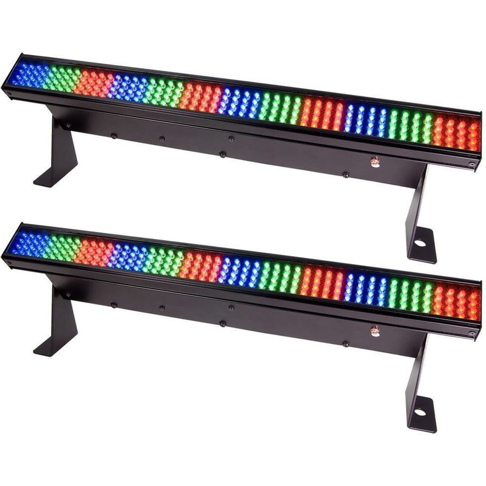 2 COLORSTRIP MINI DMX LED Wash Light Bars With Mounting Brackets