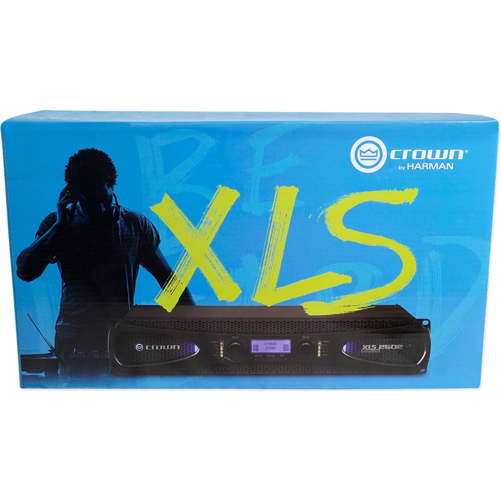 Crown Pro XLS1002 XLS 1002 700 Watt DJ/PA Power Amplifier Amp+Headphones+Mic