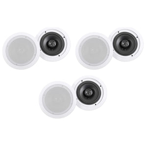 (6) Rockville HC655-16 6.5" 500 Watt In-Ceiling Home Theater Speakers 16 Ohm