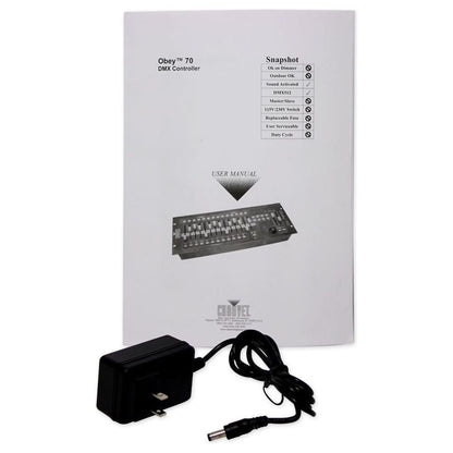 OBEY 70 Light/Fog DMX Controller + 4 DMX Cables