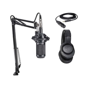 Audio Technica 1-Person PC Podcast Podcasting Kit w/ 2035 Mic+Headphones+Boom