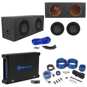 (2) Polk Audio DB1042SVC 10” 2100w Subwoofers+Sealed Box+Mono Amplifier+Amp Kit