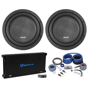 (2) American Bass XR-10D2 2000w 10" Competition Car Subwoofers+Amplifier+Amp Kit