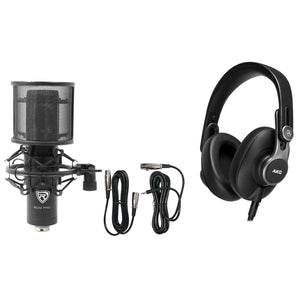 AKG K371-BT Over-Ear Closed Back Studio Headphone w/ Bluetooth+Pro Recording Mic