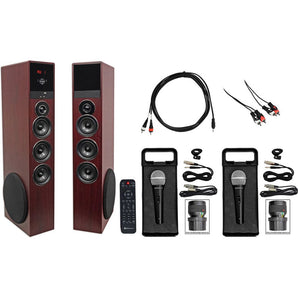 Rockville All-in-one Bluetooth Home Theater/Karaoke Machine System w/(2) Mics