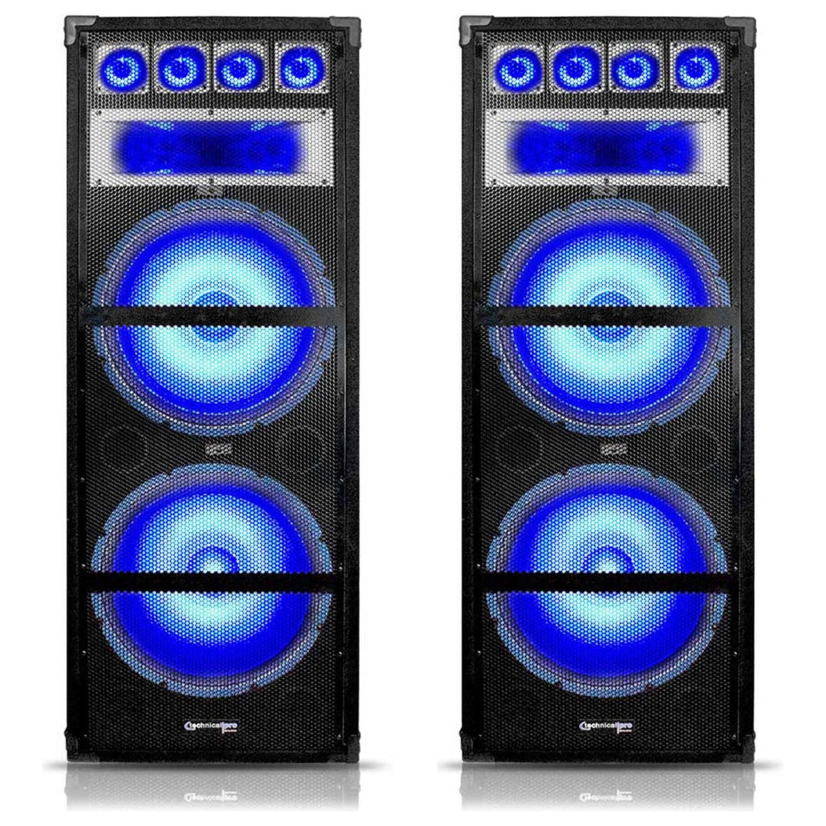 (2) VRTX215LED Dual 15" 7-Way 3600W Passive Speaker Cabinets w/LED