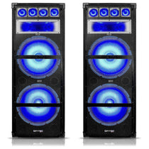 (2) VRTX215LED Dual 15" 7-Way 3600W Passive Speaker Cabinets w/LED