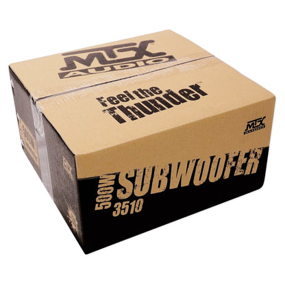 MTX 3510-02 10" 500 Watt SVC 2-ohm Car Audio Subwoofer+Sealed Sub Box Enclosure