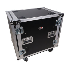 ProX T-12RSP24W Road Case For Amp Rack w/12U Space Shockproof 24" Depth+Casters