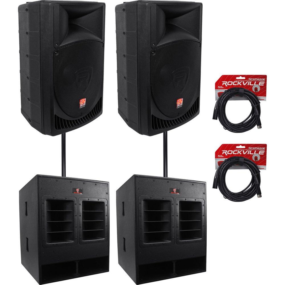 RPG15 2-Pack + RBG18FA Subwoofers 2-Pack Bundle