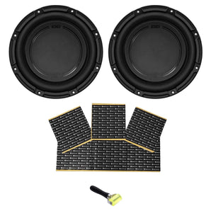 (2) Polk Audio DB1042SVC 10” 2100w Single 4-Ohm Car Audio Subwoofer Sub+Rockmat