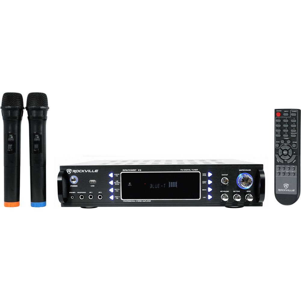 SPGN124 2-Pack + RPA70WBT Karaoke Amplifier Bundle