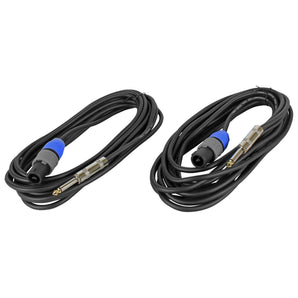 (2) Rockville RSG10 DJ PA Speakers + Rocville RPA5 Amp + Stands + Cables + Case