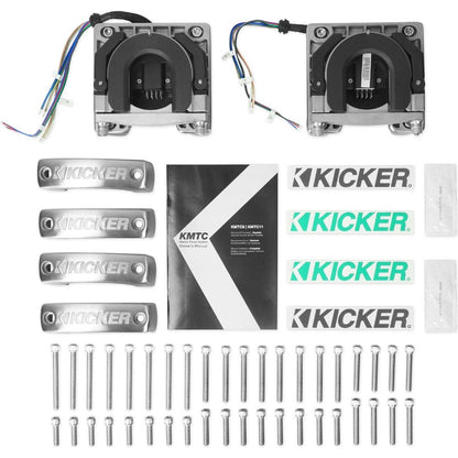 KICKER KMTC11 HLCD 11" Wakeboard Tower Speakers+4) 8" LED Speakers+6-Channel Amp