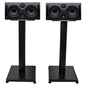 Pair Presonus ERIS E44 85w Active Powered Dual 4" MTM Studio Monitors+21" Stands