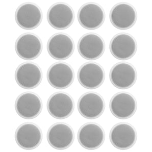 20) Rockville CCL6T White 70V 6" Commercial Ceiling Speakers 4 Restaurant/Office