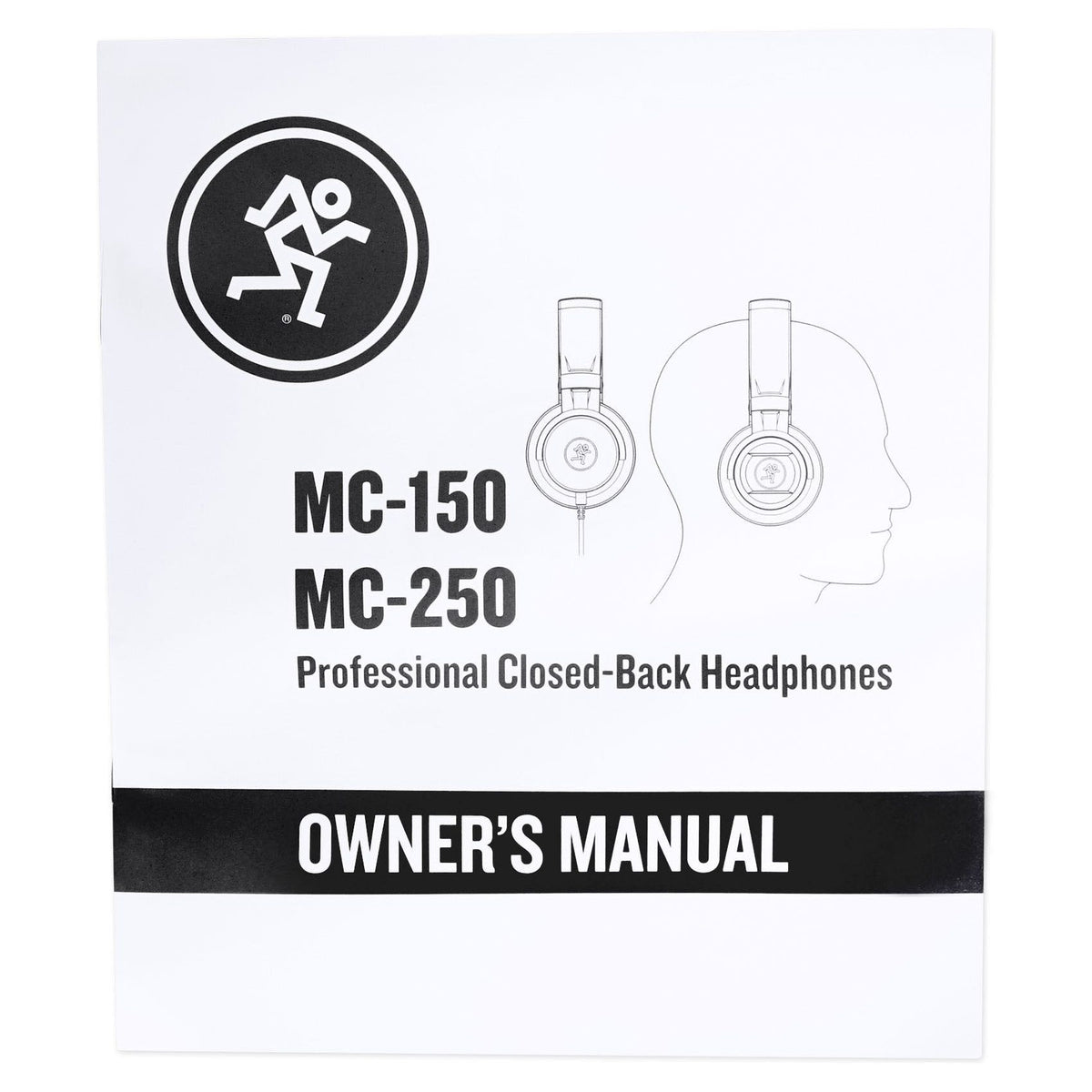 Mackie MC-150 Closed-Back Studio Monitoring or DJ Headphones w/50mm Drivers
