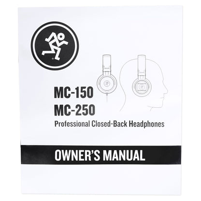 Mackie MC-150 Closed-Back Studio Monitoring or DJ Headphones w/50mm Drivers