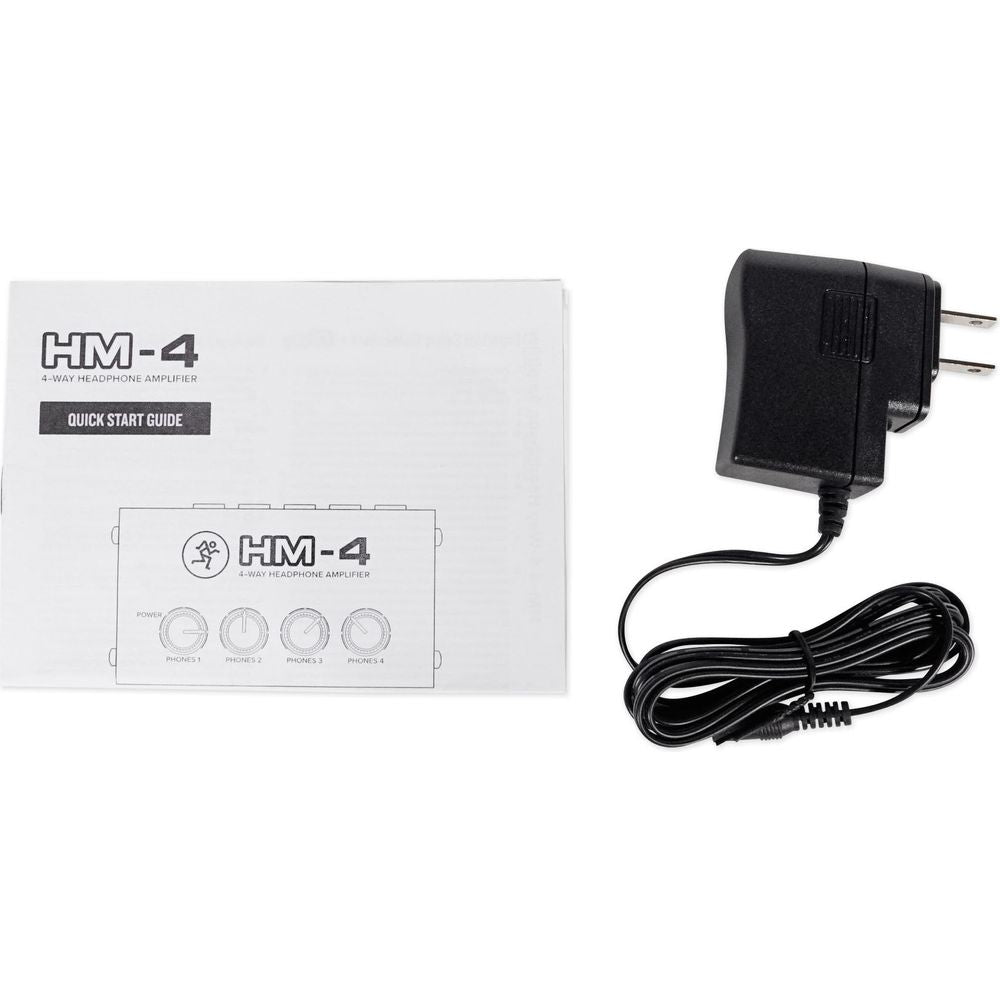 Mackie HM-4 4-Way Distribution Headphone Amplifier Amp w/4 Headphone Outputs