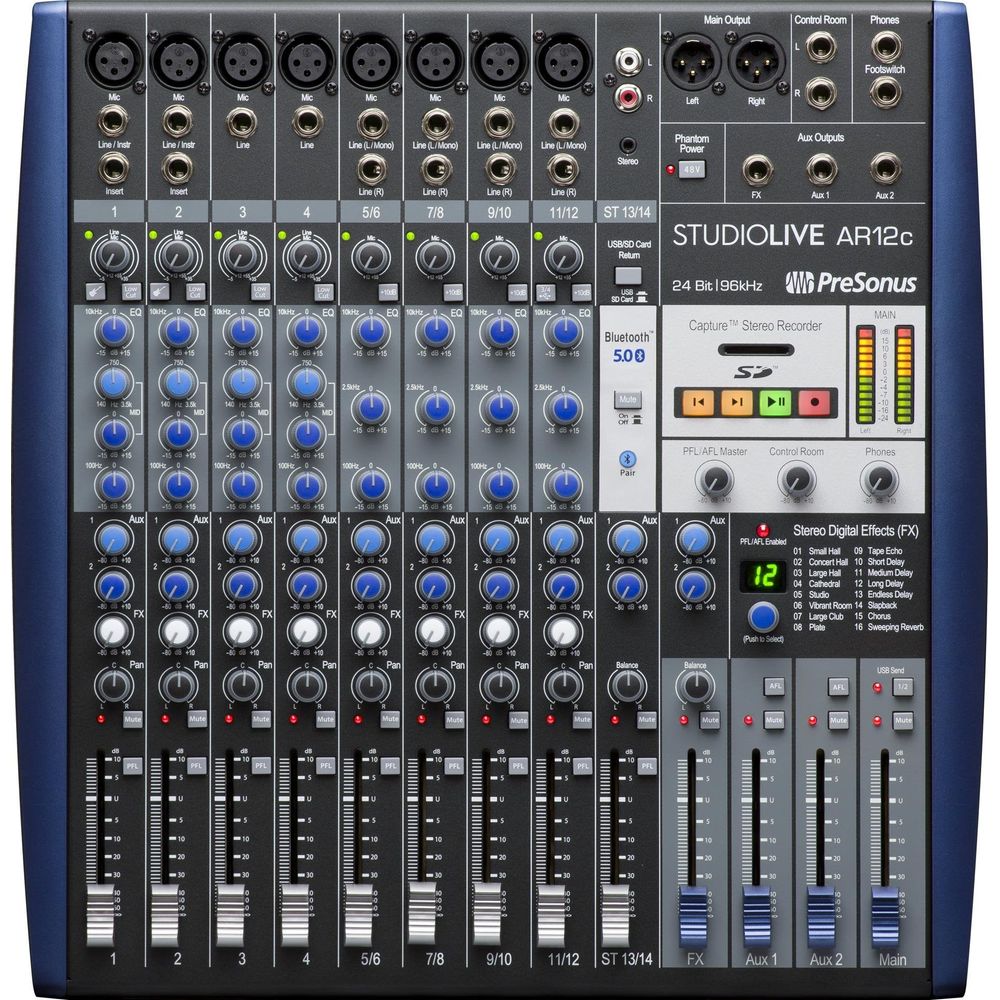2-Person Podcasting Kit With StudioLive AR12c Mixer