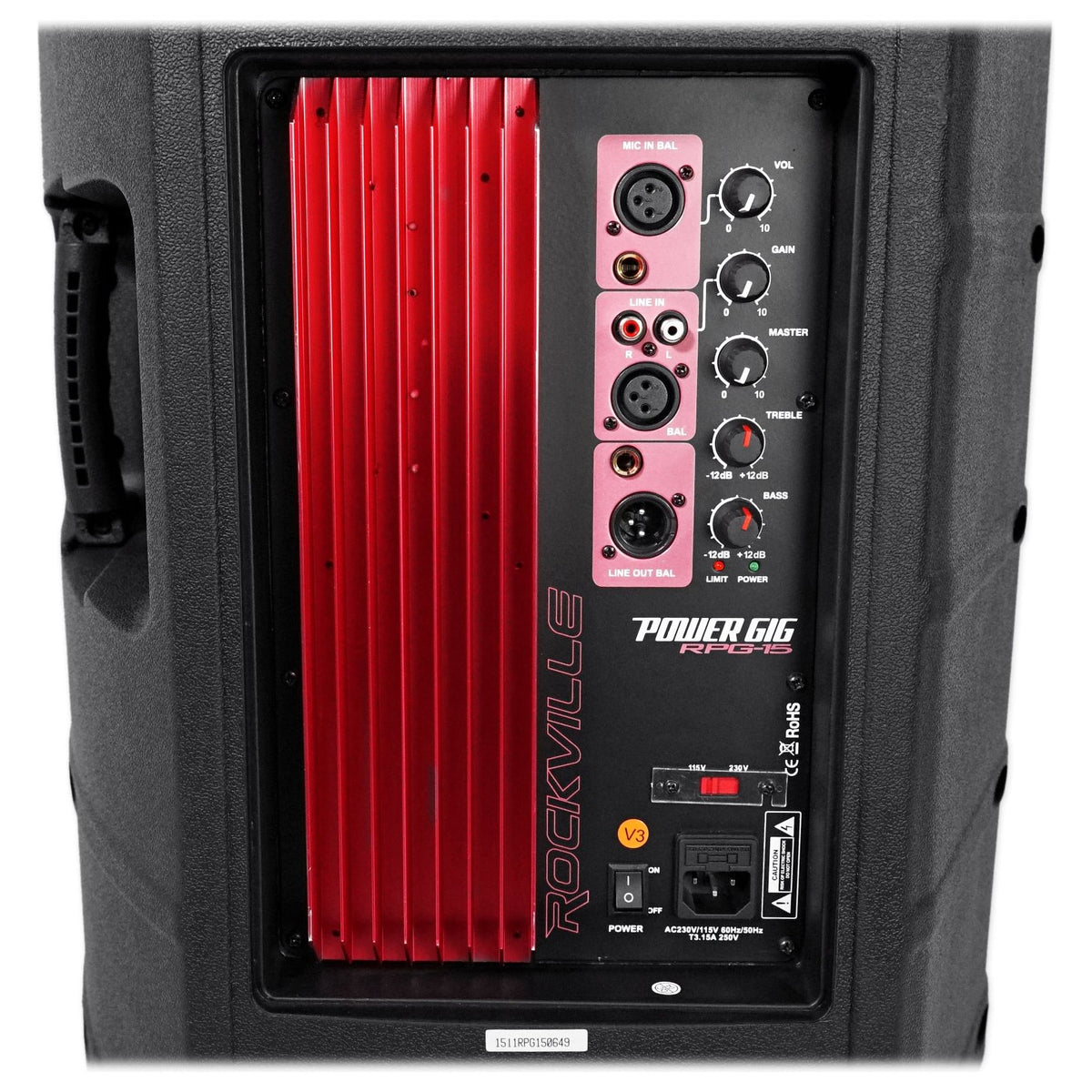 RPG15 15" Professional Powered 1,000 Watt 2-Way PA Speaker+Headset Mic