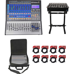PRESONUS Studiolive SL-1602 USB 16.0.2 Digital Mixer+Stand+Case+(8) XLR Cables