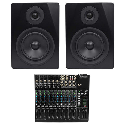 1402VLZ4 Mixer with (2) APM5B Studio Monitors