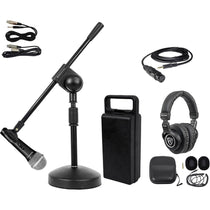 RMC-XLR PC Podcasting Microphone+Desk Stand w/Boom+Headphones