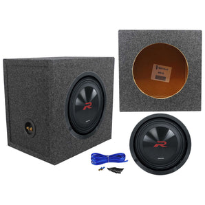 Alpine R2-W10D2 10" 750w Dual 2-Ohm Car Audio Subwoofer+Sealed Sub Box Enclosure