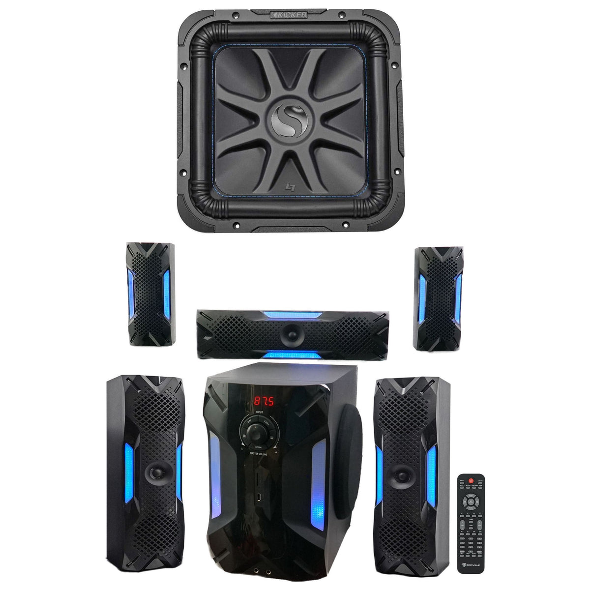 L7S124 12" Solo-Baric Subwoofer + HTS56 Home Theater System