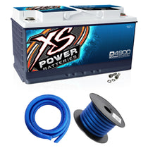 XS Power D4900 4000 Amp 12V Power Cell Car Audio Battery + Power/Ground Wires