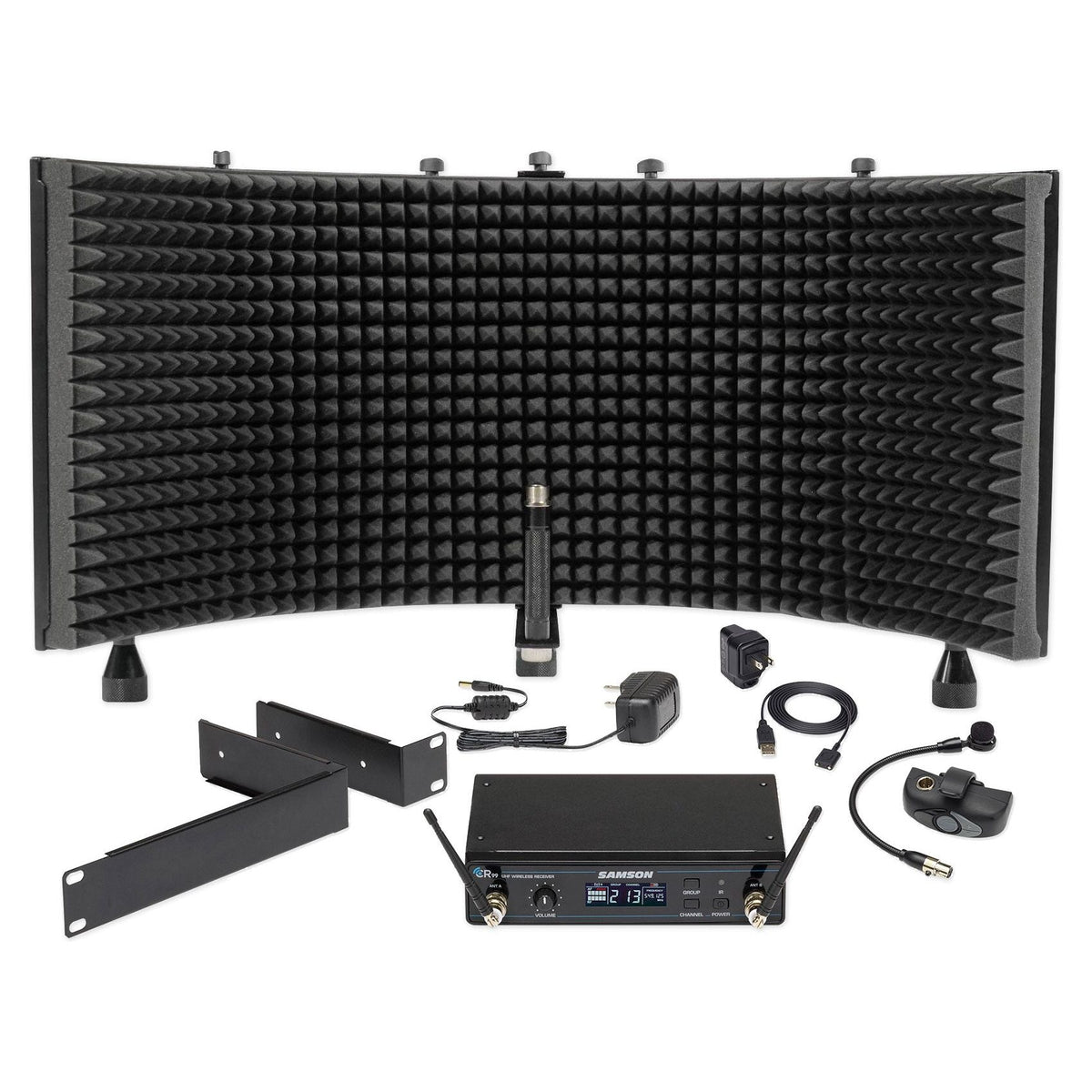 AirLine AWX Wind Instrument Wireless Horn Microphone with Isolation Shield