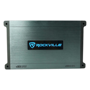 2) Rockville DWB65B Dual 6.5" Black 600w Marine Wakeboard Tower Speakers+Amp+Kit
