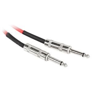 24 Rockville RCGT10R 10'  1/4" TS to 1/4'' TS Guitar/Instrument Cable