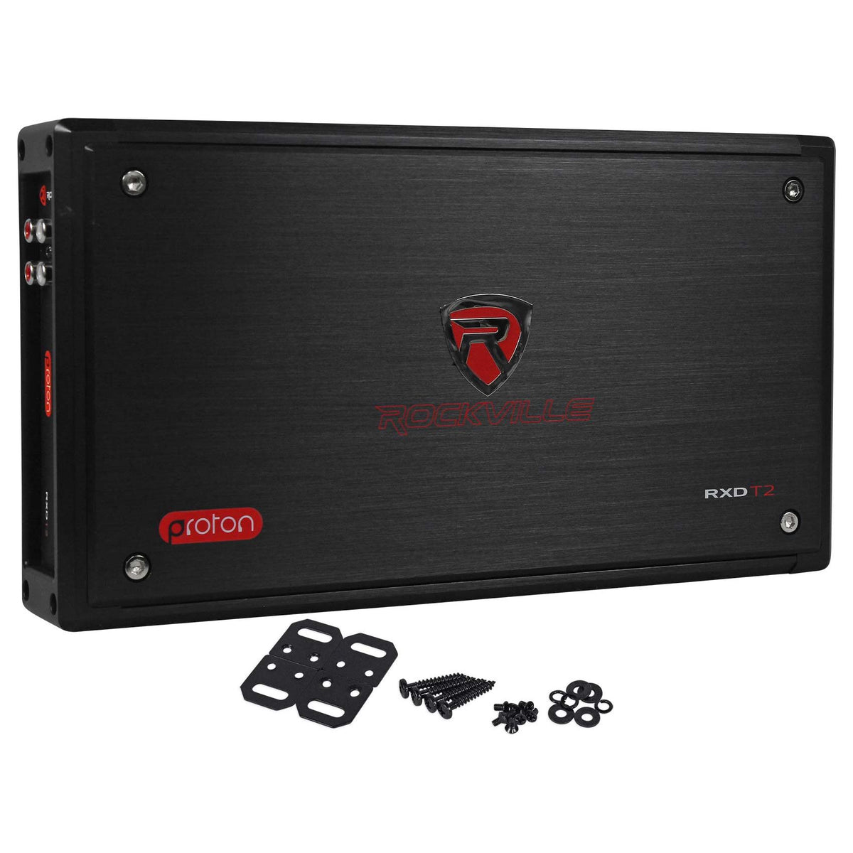 Rockville RXD-T2 2400w 2-Channel Amplifier+Amp Kit For Can-Am Maverick ATV/UTV