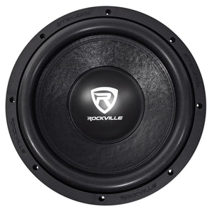 (2) Rockville W12K6D2 V2 12" 4800w Car Audio Subwoofers+Sealed Sub Box Enclosure