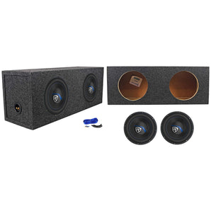 (2) Rockville K5 W10K5S4 10" 1200 Watt Car Subwoofers+Sealed Sub Box Enclosure