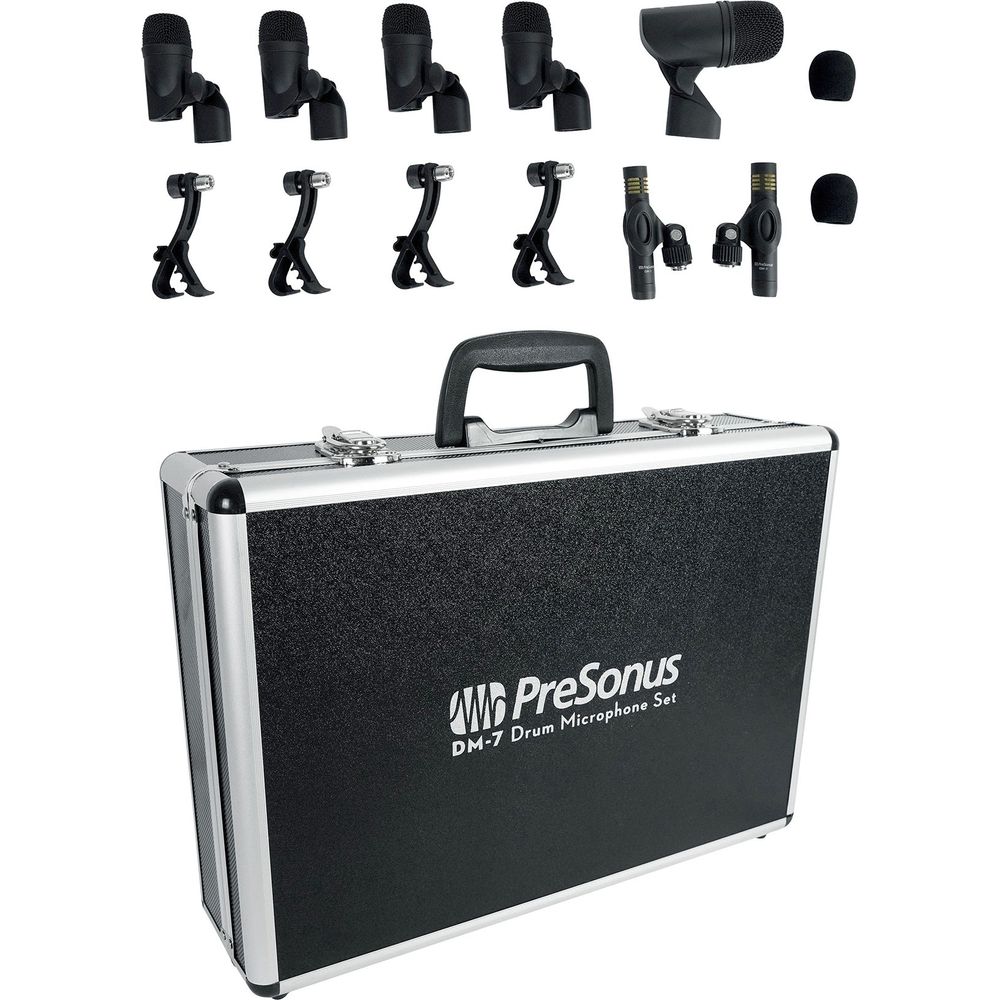 DM-7 Drum Microphone Kit + Mackie MP-120 In-Ear Monitors