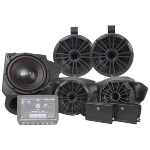 MB QUART Front+Tower Speakers+Radio+Sub+Amps For Select Polaris RZR Ride Command