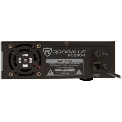 RCS80-1 60W Amp 3-Pack + Cube 3.5" Black Speakers Bundle