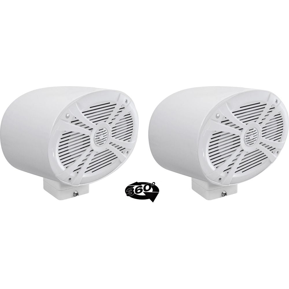 MAC69W White 6x9" Tower Speaker Pods 2-Pack + MAC360W Swivel Clamps Bundle