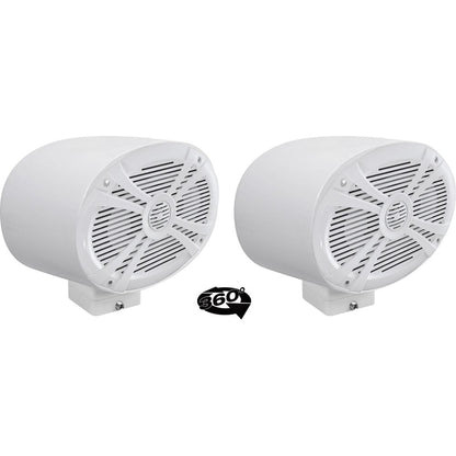 MAC69W White 6x9" Tower Speaker Pods 2-Pack + MAC360W Swivel Clamps Bundle