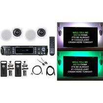 1000W Karaoke Bluetooth Amp/Mixer + (4) Ceiling Speakers + (2) Microphones