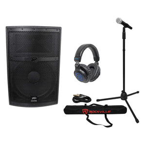 Peavey SP 2 SP2 2000 Watt 15" Passive PA Speaker+Mic+Stand+Cable+Case+Headphones