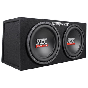 MTX Terminator TNE212D 1200 Watt Dual 12” Subs+Sealed Subwoofer Box+Mono Amp+Kit